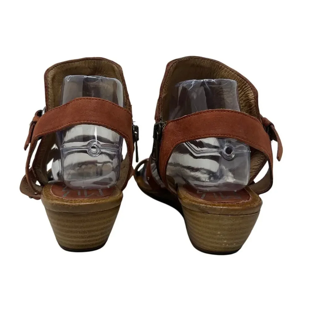 Miz Mooz Farley Genuine Leather Wedge Sandals in Blush EU 40